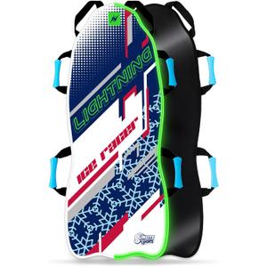 Sunlite Sports 45 Snow Sled  Foldable or Foam Style Toboggan for Kids & Adults, Reinforced Bottom, Durable Stitching & Ergonomic Handles  Lightweight & Portable Winter Sled