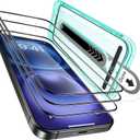 ESR 3 Pack for iPhone 16 /iPhone 15 Screen Protector, [9H Hardness] [Military Grade Shatterproof] Full Coverage Tempered Glass Film with Flawless Fit Tray, HD Clear, Scratch Resistant