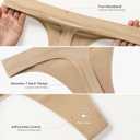 DEANGELMON Seamless Thongs for Women Comfortable Low Rise Underwear No Show Thong Panties Stretch Multiple Pack (XL)