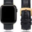 Leather Watch Bands Compatible with Apple Watch 49mm 46mm 45mm 44mm 42mm 41mm 40mm 38mm, Elegant Top Grain Leather Replacement Strap for iWatch Series 11 10 9 8 7 6 5 4 3 2 1 SE/Ultra 3 2 1