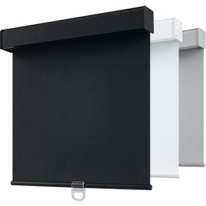 SHADEMOON Blackout Cordless Roller Shades for Windows,Free-Stop System Blind with Valance,Pull Down Room Darkening Indoor Shades,Thermal Insulated UV Blocking Fabric,Home Office(Black,34" W x 72" H)
