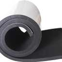 Qiveno Closed Cell Neoprene Foam Rubber Sheet with Adhesive - 60 x 16 x 1/2 Inch Multi-Function Insulation, Soundproofing, and Weatherproof Foam Padding Easy Cut DIY, Black