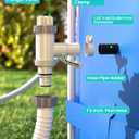 Patented Plunger Valve for Above Ground Swimming Pool, Pool Replacement Parts with On-Off Valve, Pool Hose Adapter and Pool Pipe Holder, Pool Pump Parts, Above Ground Pool Accessories, 1 Pack