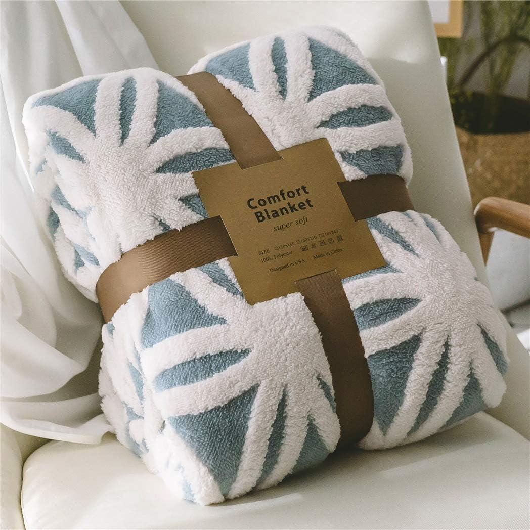 LOMAO Sherpa Fleece Blanket for Mom Cozy Soft Throw Blanket for Women Men Birthday Gifts Dual Sided Couch Sofa Bed Blanket (Light Blue,51x63 inch)