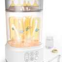 Baby Bottle Sterilizer | Esterilizador de Biberones, 6-in-1 HAUTURE Bottle Sterilizer and Dryer, Electric Steam Bottle Sanitizer for Baby Stuffs, Baby Bottles & Breast Pump Accessories (White)