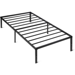Amazon Basics Metal Bed Frame, Non-Foldable Platform Bed, Easy Assembly, Twin, 39W x 75L x 14H in, Black