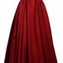 Women Victorian Style Ball Gown Plus Size Satin Gothic Rococo Gown Dress (Small, Red)