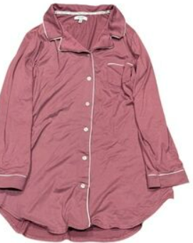 Ninewest Women's Long Sleeves Sleepwear Blouse, Pink M  