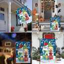 Lighted Christmas Garden Flag for Outside, Gnomes Garden Flag, Winter Yard Flag 12x18 Double Sided for Outdoor Yard Porch Lawn Decoration