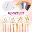 Lerheedi 36 Sets Painting Brush Palette Set, Acrylic Paint Brush and Paint Palette Tray, Nylon Head for Oil, Watercolor, Acrylic Painting, Rock Body Face Art, Party, Adult, Students (Colorful), Varying sizes