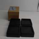 Bed Risers 2 inch, Oversized Fits 5.5in Legs, Heavy Duty 6000lbs, Stackable 4/6 Inch Bed Raising Blocks Furniture Riser for College Dorm, Couches, Tables, Desks, Platform (Black)