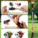 24-Inch Watering Wand with 8 Spray Patterns & 180 Rotating Head, Arthritis Friendly Hose Sprayer Nozzle with Thumb Control, Hose Nozzle for Hanging Baskets, Garden Plant & Cleaning Works