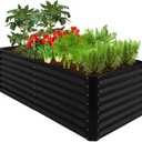 Best Choice Products 6x3x2ft Outdoor Metal Raised Garden Bed, Deep Root Box Planter for Vegetables, Flowers, Herbs, and Succulents w/ 269 Gallon Capacity - Black