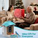 Bird Feeder with Camera Solar Powered: Smart Bird Feeders for Outdoors Garden with AI Identify Auto Capture 2K HD Bird House with Camera Outside WiFi Live View Birdfeeder Cam Gift for Birds Lover