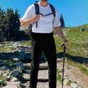 BLUE CHILL Mens Hiking Pants with 4 Zipper Pockets Stone 34W30L (Beige)