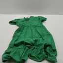 Women's V Neck Tiered Midi Dress Casual Short Sleeve Ruffle Flowy Summer Beach Vacation Long Dress (Green)