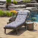 Arden Outdoor Chaise Cushion, 22 x 77, Rain-Proof, Fade Resistant Clark Blue