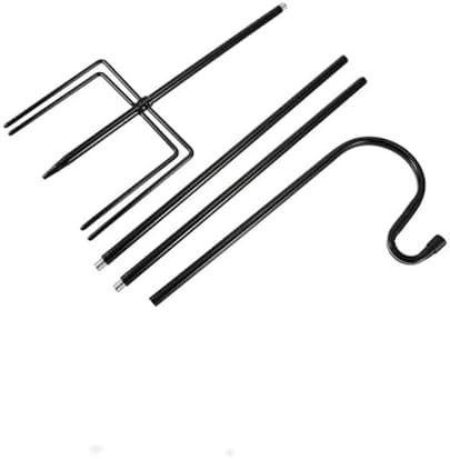 DWUYOULSJ Adjustable Shepherd Hook Iron piece with 5 Claws Heavy-Duty Base, Used for Hanging Flower pots, Lantern Metal Brackets