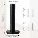 Black Door Stops - 12 Pcs 304 Stainless Steel Heavy Duty Matte Black Door Stopper Set with Rubber Head, Hidden Screw Design for Smooth Surfaces in Kitchen, Bathroom, Bedroom, Office, 3.5 Inch