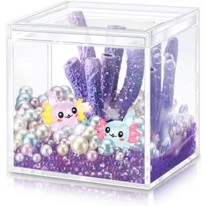 HyDren Funny Valentine Axolotl Gifts Mini Axolotl Figures Toy DIY Tank Handmade Craft Birthday Party Gifts for Bedroom Living Room Home Table Decorations (Stylish Coral,Purple)