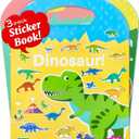 Benresive Reusable Sticker Book for Toddlers 2-4 Years, 3 Sets Travel Stickers for Kids, Waterproof Sticker Books for Toddlers 1-3, Crafts Activities for Todddlers 1-3 2-4 3-5