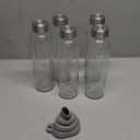 Sursip [10 Pack] 18 oz Glass Water Bottles with Lids, Juice Bottles, Clear glass juice bottle for juicing, Eco-Friendly Reusable Glass Juicing Bottles with Stainless Steel Lid, BPA Free,Leak-Proof