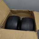 13x6.50-6 Lawn Mower Tires Flat Free, Zero Turn Mower Front Tires for Residential and Commercial, 13x6.5-6 Flat Free Tire and Wheel, 3/4" & 5/8" Bearing, 3.25"-7.65" Center Hub, 2Pack Gray