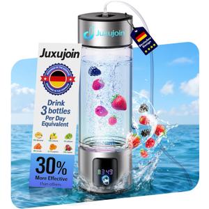 Upgrade 3-in-1 Hydrogen Water Bottle with Display - Industry TOP - 24-Hour Hydrogen Lock | 0 Chlorine & 0 Ozone | 100% Leak-Proof Seal, Hydrogen Water Bottle Generator with Hydrogen Straw
