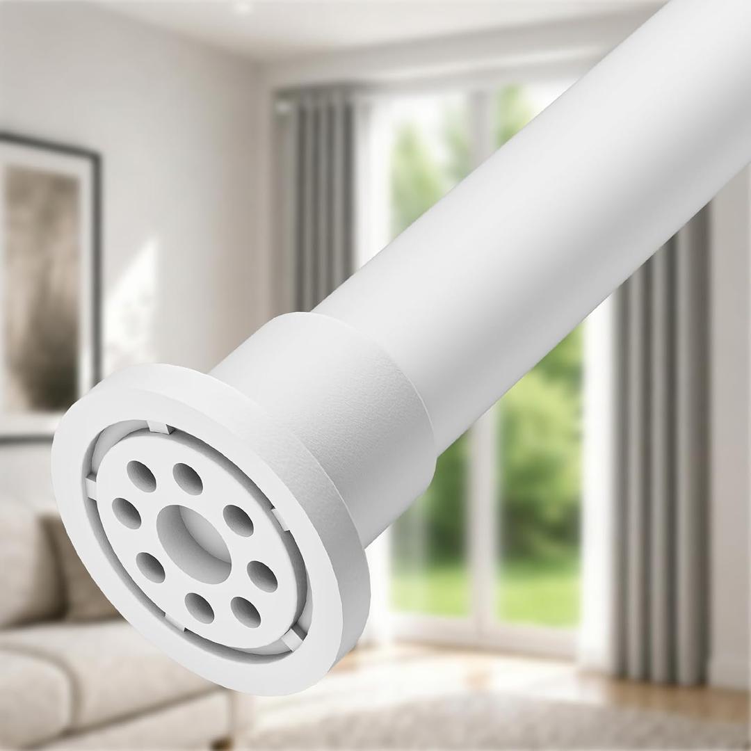 ALLZONE Heavy Duty Tension Curtain Rod for Window, 123-160 Inch, Extra-Long