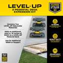 Bison Level.Up System Adjustable Deck Pedestal Joist Support Expansion Kit, 2-Pedestal Kit (7079806004)