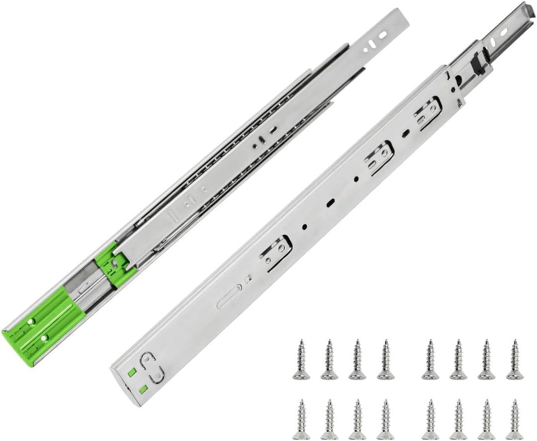 6 Pairs 12 inch Drawer Slides Soft Close Drawer Full Extension Drawer Slides 16 Inch Soft Close Hardware Drawer Guides - Side Mount Drawer Rails