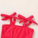 YOUNGER TREE Toddler Girls Two Pieces Swimsuit Color Block Stripe Swimwear Summer Beach Bathing Suit 18M-5T (2-3T, Red#flower2)