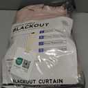 INOVADAY 100% Blackout Curtains for Bedroom, Black Out Curtains 84 Inch Long, Clip Rings Linen Blackout Drapes, Thermal Insulated Room Darkening for Living Room, 2 Panels - Blush Pink,W50xL84