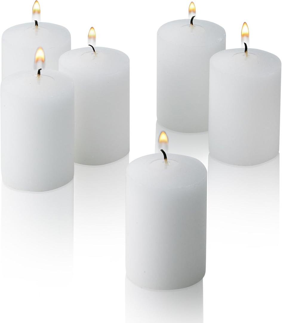 Light In The Dark White Votive Candles - Box of 36 Unscented Bulk Candles - 15 Hour Burn Time - for Weddings, Restaurants, Parties, Spa and Decorations