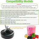 2 Packs Ninja Blender Cups & 7 Fins Ninja Blender Blade Replacement Compatible with Ninja Blender BN401 BN751 BN801 BL642 BL480-30 BL490-30 BL640 CT680 CT640C CT641 NN100 NN210 NN102 BL2012