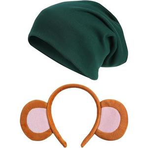 Mouse Costume Accessories for Adult Monkey Ears Headband with Beanie Hat Headwear Party Dress up