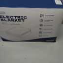 Electric Heated Blanket Twin Size - Jacquard Shaggy Sherpa 62"x84" Fast Heating Bed Blankets with 6 Heating Levels & 10 Hours Auto Off, Over-Heated Protection ETL, Red