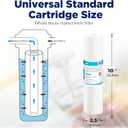5 x Membrane Solutions 10 Micron 10" x 2.5" Sediment Water Filter Replacement Cartridge for Water Filter 10 x 2.5 inch Whole House Water System, Compatible with GE FXUSC, AP110, WHKF-GD05-6 Pack