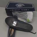 Antwerp Womens Flats Slip-On Shoes Comfortable with Memory Foam Eyelet Details & Rose Ornament (8.5 Wide, Navy)