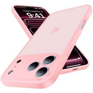 Shiiuou for iPhone 17 Pro Max Case, [Ribbed Non-Slip Sides] [Military-Grade Drop Protection] [Full Camera Protection] Anti-Yellow Soft-Touch Shockproof Slim Phone Case for iPhone 17 Pro Max, Pink