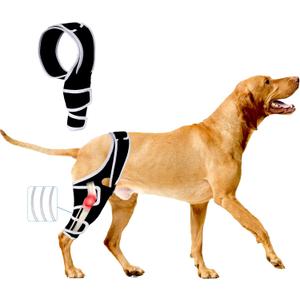 Dog Knee Brace for Torn ACL Hind Leg, Adjustable Dog Knee Braces Rear Leg or Front Legs, Pain Relief Hip Dysplasia Support CCL Brace for Dogs Cruciate Ligament Injury Recovery, S (Black)