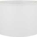 Aspen Creative 58326B UNO Construction Transitional Hardback Drum (Cylinder) Shape Lamp Shade in White, 17" Top x 17" Bottom x 10" Height