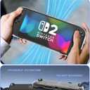 2 x Soft Case Compatible with Nintendo Switch 2, Clear Cover Compatible with Nintendo Switch 2 with 6 Thumb Grips, TPU Protective Case for Switch 2, Shockproof, Anti-Scratch, Ergonomic Grip Design