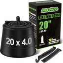 Heavy Duty 20x4.0, 26x4.0 Fat Tire Tube with Schrader Valve - Thick Butyl Rubber Bike Inner Tube for E-Bikes Mountain Bikes