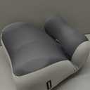 Memory Foam Chair Cushion, Low-Profile Wedge Design for Waist & Neck Support, Comfortable in Multiple Postures, Restores to Original Shape Beige Gray