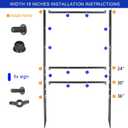 1 pack Yard Sign Metal H Frame, 18"W x 24/30/36"H Adjustable Size Sign Stand, 50" Height, 18" x 24" Yard Sign with 6"H 1 Rider, Open House Signs for Real Estate, Assembly Required(1 Main, 1 Rider)