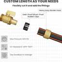 Giraffe Tools Hybrid Garden Hose 35ft x 5/8", Male and Female Fittings with Shut off Valve, Flexible, Heavy Duty, Leakproof, Lightweight Water Hose