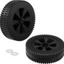 G437-0037-W1 Grill Wheels Replacement Parts for Charbroil Gas2coal 463344015 463436215 463347017 463343015 463376017 463432215 Kenmore 415.16123801 - Plastic Black 7 Inch BBQ Wheels 2PCS