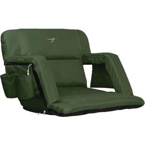 Vandra Arc - Scandinavian Stadium Seat with Back Support & BenchLock - Wide Padded Bleacher Chair with Cushion & Arc Recline Arm Rest for Bleachers