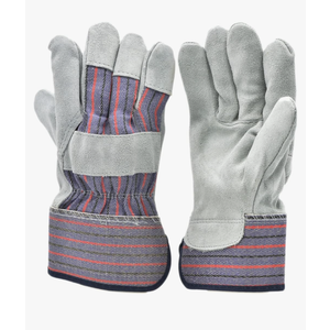 4 Pair Pack Leather Palm Work Gloves Cowhide Leather Suede Finish A Grade Premium L